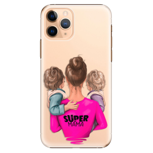 Plastové pouzdro iSaprio - Super Mama - Two Boys - iPhone 11 Pro