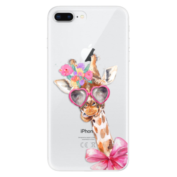 Odolné silikonové pouzdro iSaprio - Lady Giraffe - iPhone 8 Plus