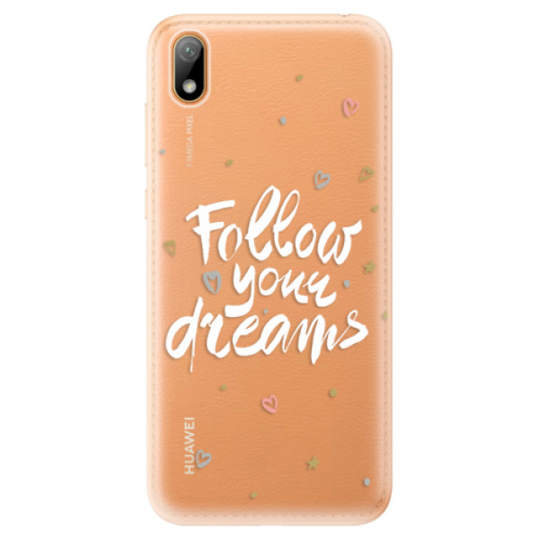 Odolné silikonové pouzdro iSaprio - Follow Your Dreams - white - Huawei Y5 2019