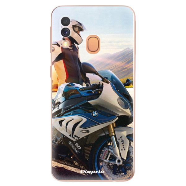 Odolné silikonové pouzdro iSaprio - Motorcycle 10 - Samsung Galaxy A40