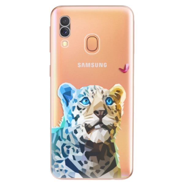 Odolné silikonové pouzdro iSaprio - Leopard With Butterfly - Samsung Galaxy A40