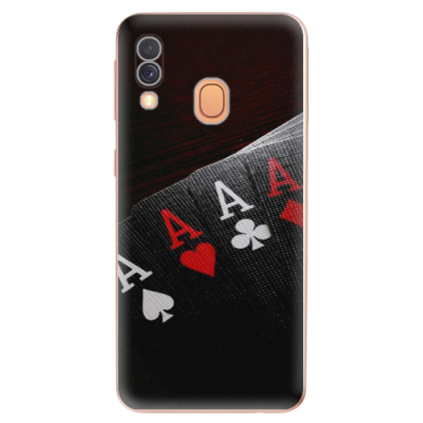 Odolné silikonové pouzdro iSaprio - Poker - Samsung Galaxy A40