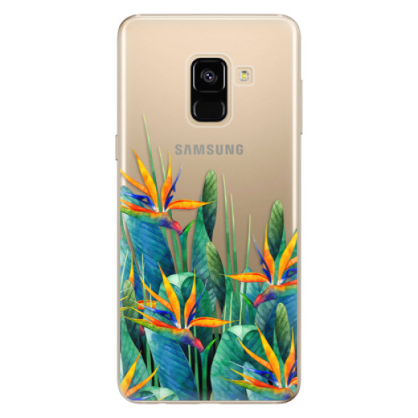 Odolné silikonové pouzdro iSaprio - Exotic Flowers - Samsung Galaxy A8 2018