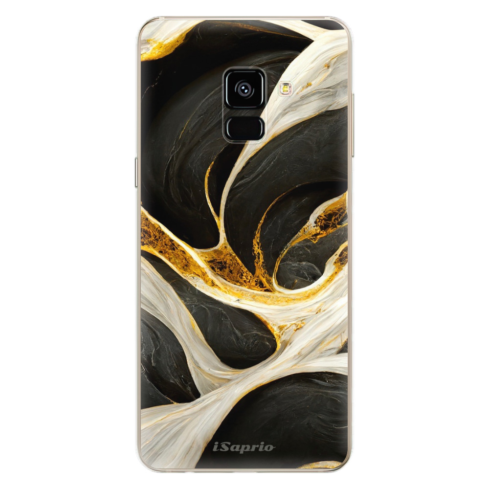 Odolné silikonové pouzdro iSaprio - Black and Gold - Samsung Galaxy A8 2018
