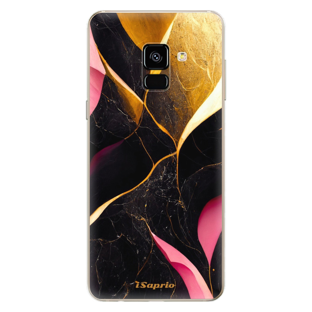 Odolné silikonové pouzdro iSaprio - Gold Pink Marble - Samsung Galaxy A8 2018