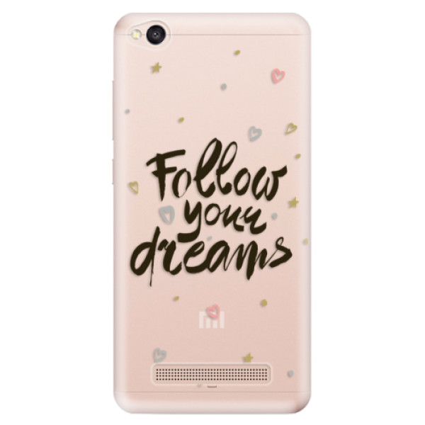 Odolné silikonové pouzdro iSaprio - Follow Your Dreams - black - Xiaomi Redmi 4A