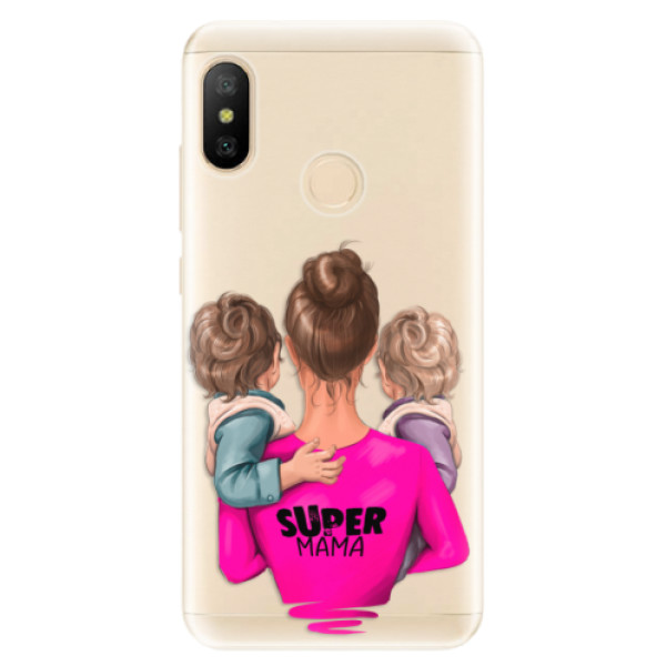 Odolné silikonové pouzdro iSaprio - Super Mama - Two Boys - Xiaomi Mi A2 Lite