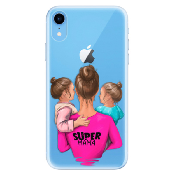 Odolné silikonové pouzdro iSaprio - Super Mama - Two Girls - iPhone XR