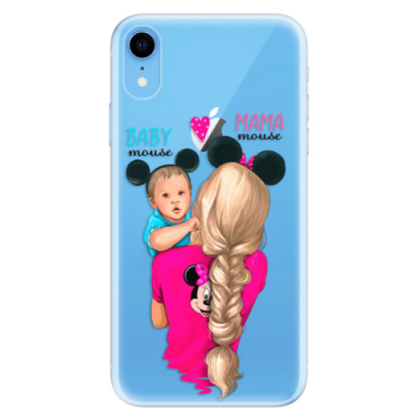 Odolné silikonové pouzdro iSaprio - Mama Mouse Blonde and Boy - iPhone XR