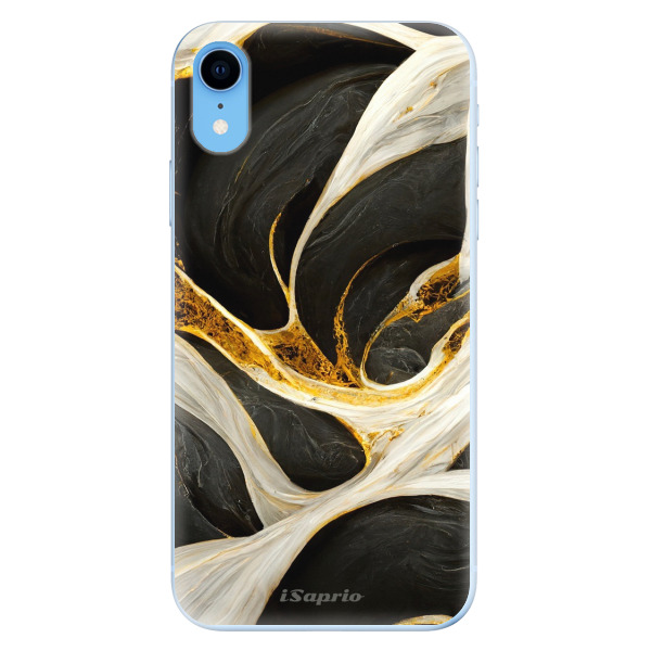 Odolné silikonové pouzdro iSaprio - Black and Gold - iPhone XR