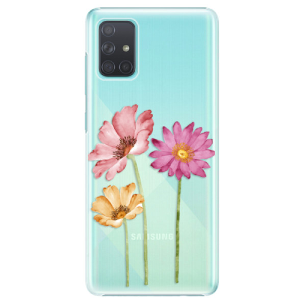 Plastové pouzdro iSaprio - Three Flowers - Samsung Galaxy A71