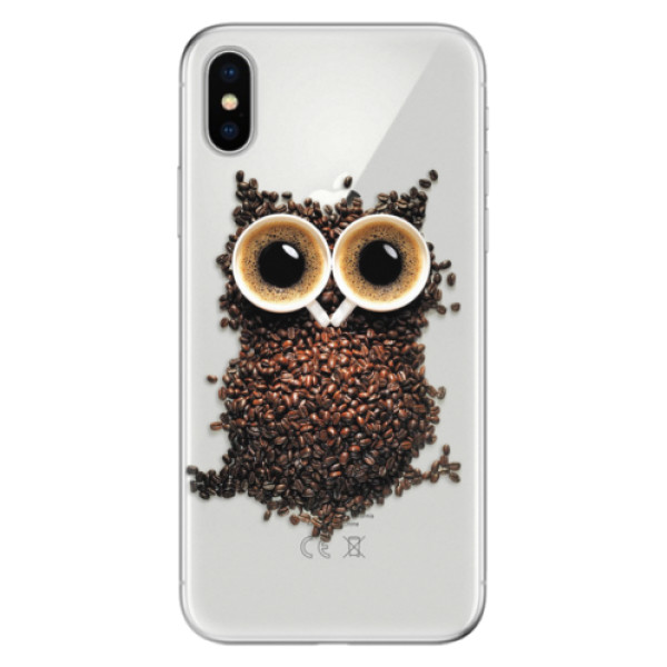 Odolné silikonové pouzdro iSaprio - Owl And Coffee - iPhone X