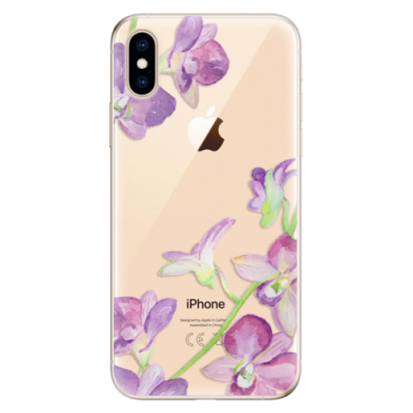 Odolné silikonové pouzdro iSaprio - Purple Orchid - iPhone XS
