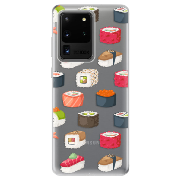 Odolné silikonové pouzdro iSaprio - Sushi Pattern - Samsung Galaxy S20 Ultra