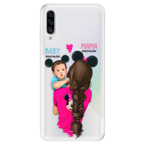 Odolné silikonové pouzdro iSaprio - Mama Mouse Brunette and Boy - Samsung Galaxy A30s
