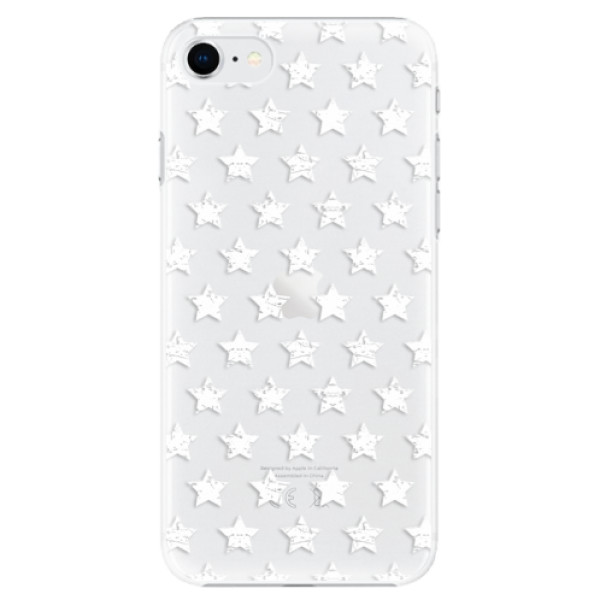 Plastové pouzdro iSaprio - Stars Pattern - white - iPhone SE 2020