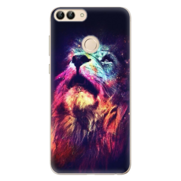 Odolné silikonové pouzdro iSaprio - Lion in Colors - Huawei P Smart
