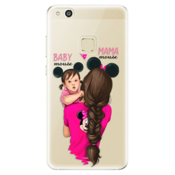 Odolné silikonové pouzdro iSaprio - Mama Mouse Brunette and Girl - Huawei P10 Lite