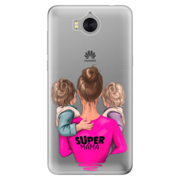 Odolné silikonové pouzdro iSaprio - Super Mama - Two Boys - Huawei Y5 2017 / Y6 2017