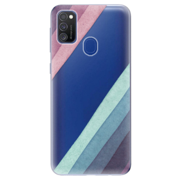 Odolné silikonové pouzdro iSaprio - Glitter Stripes 01 - Samsung Galaxy M21