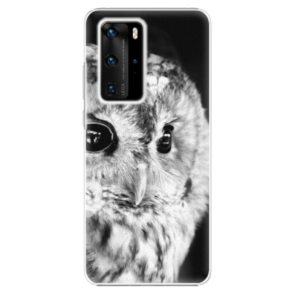 Plastové pouzdro iSaprio - BW Owl - Huawei P40 Pro