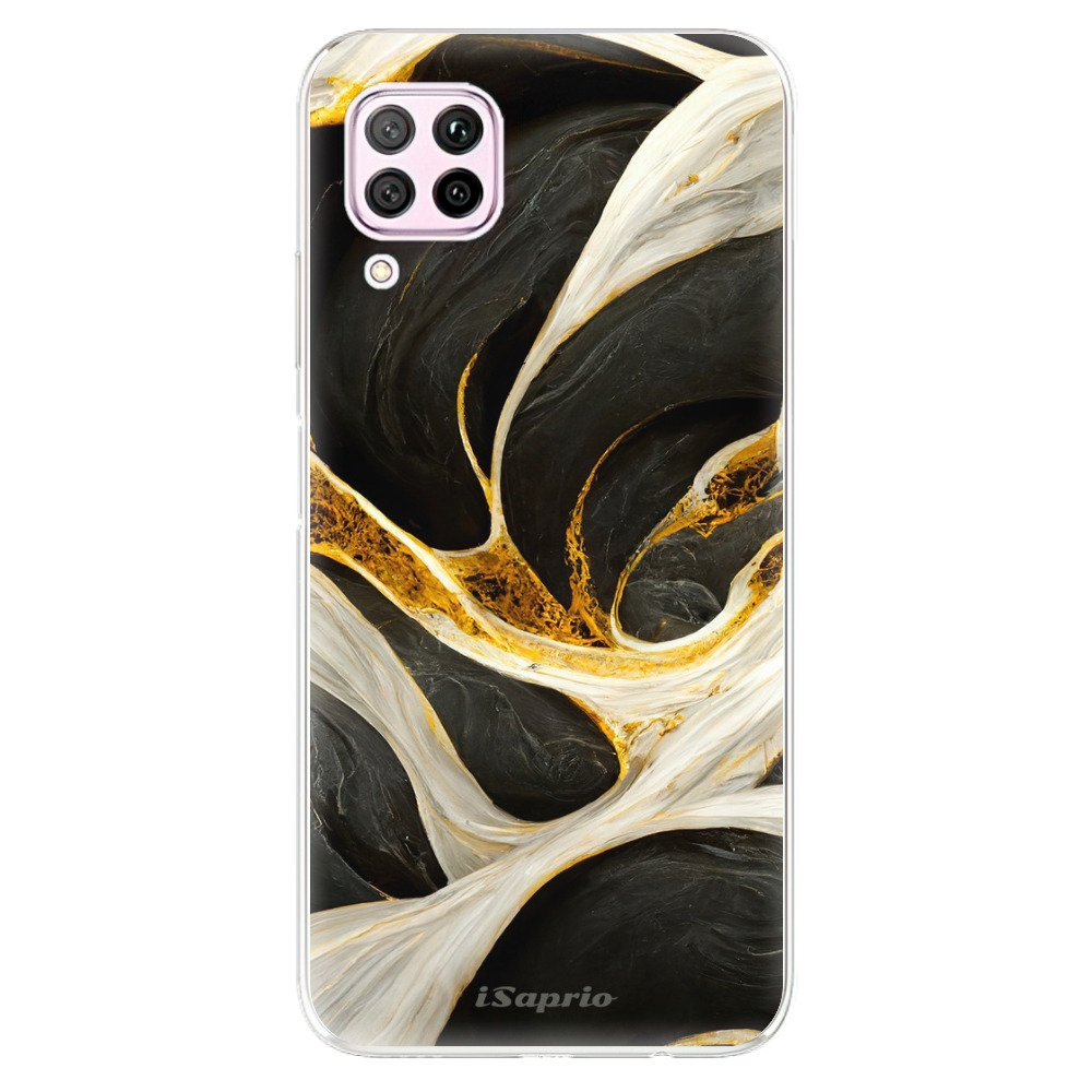 Odolné silikonové pouzdro iSaprio - Black and Gold - Huawei P40 Lite