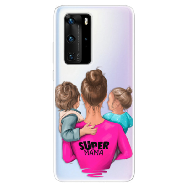 Odolné silikonové pouzdro iSaprio - Super Mama - Boy and Girl - Huawei P40 Pro