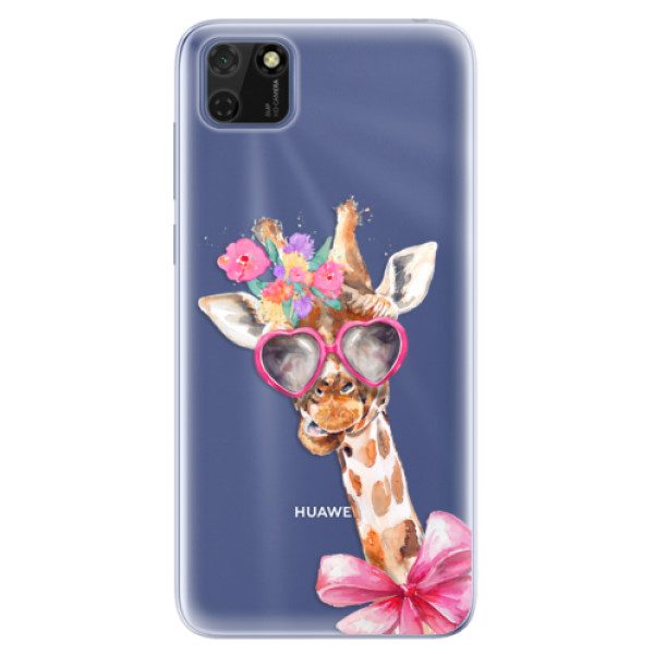 Odolné silikonové pouzdro iSaprio - Lady Giraffe - Huawei Y5p