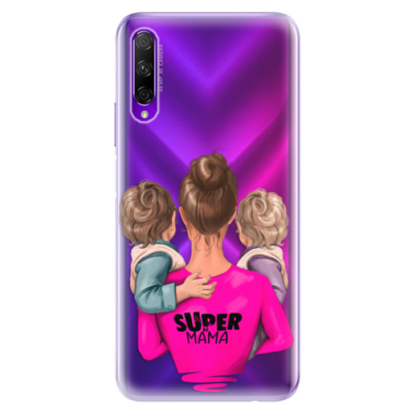 Odolné silikonové pouzdro iSaprio - Super Mama - Two Boys - Honor 9X Pro