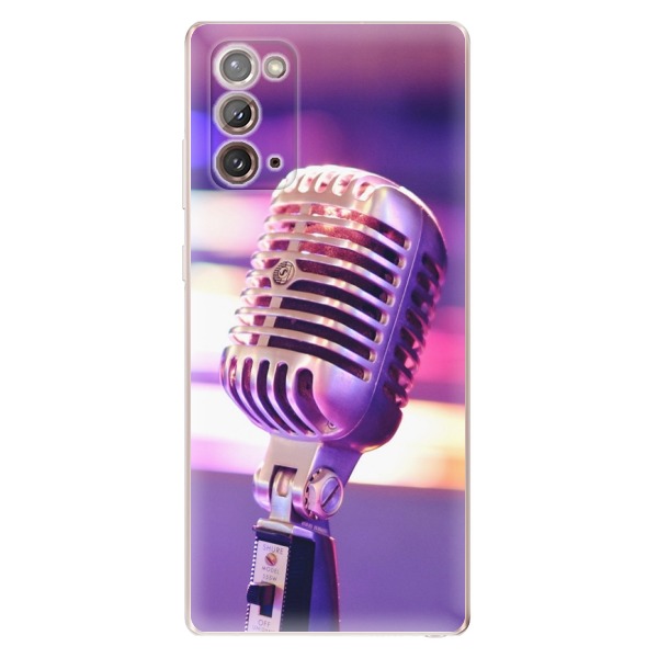 Odolné silikonové pouzdro iSaprio - Vintage Microphone - Samsung Galaxy Note 20