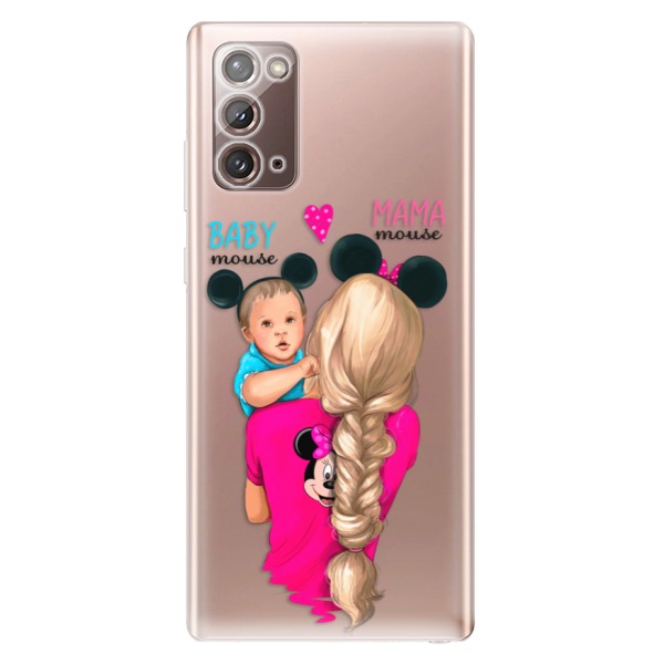 Odolné silikonové pouzdro iSaprio - Mama Mouse Blonde and Boy - Samsung Galaxy Note 20