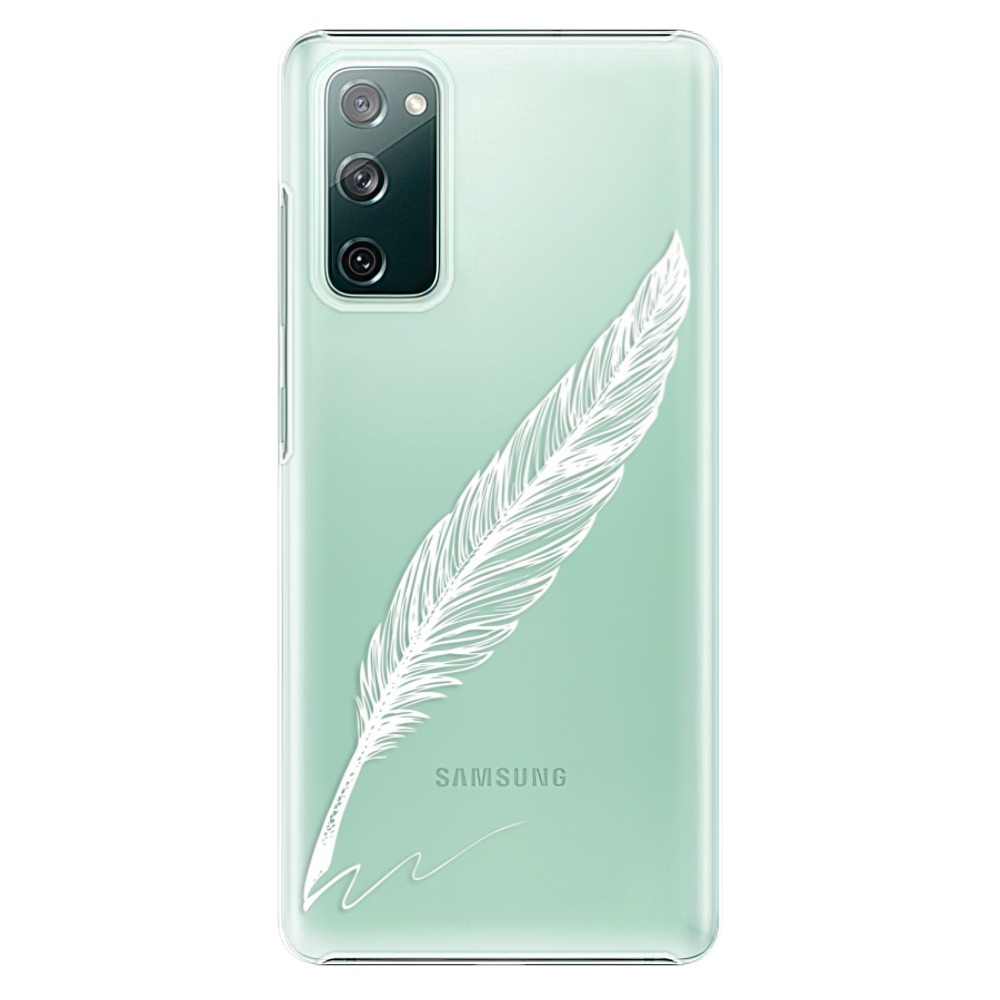 Plastové pouzdro iSaprio - Writing By Feather - white - Samsung Galaxy S20 FE