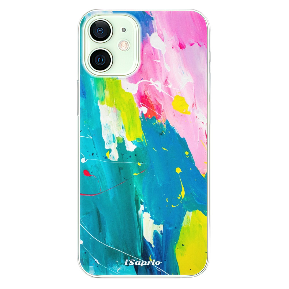 Odolné silikonové pouzdro iSaprio - Abstract Paint 04 - iPhone 12 mini