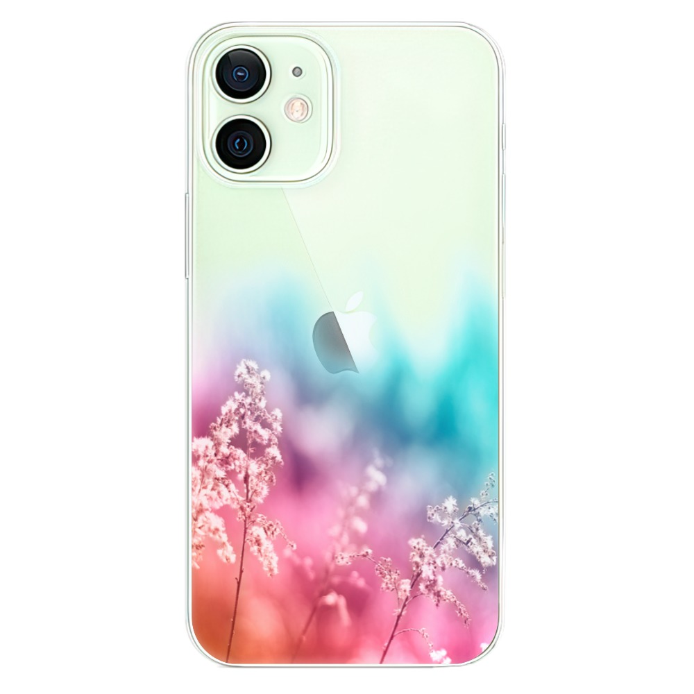 Odolné silikonové pouzdro iSaprio - Rainbow Grass - iPhone 12