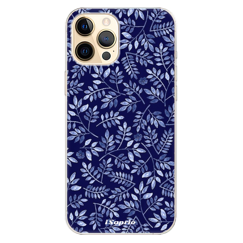Odolné silikonové pouzdro iSaprio - Blue Leaves 05 - iPhone 12 Pro