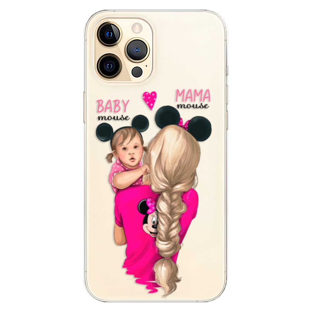 Odolné silikonové pouzdro iSaprio - Mama Mouse Blond and Girl - iPhone 12 Pro
