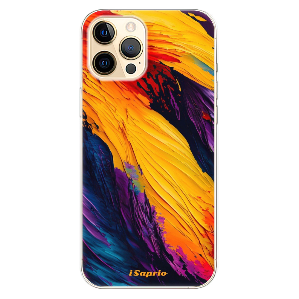 Odolné silikonové pouzdro iSaprio - Orange Paint - iPhone 12 Pro