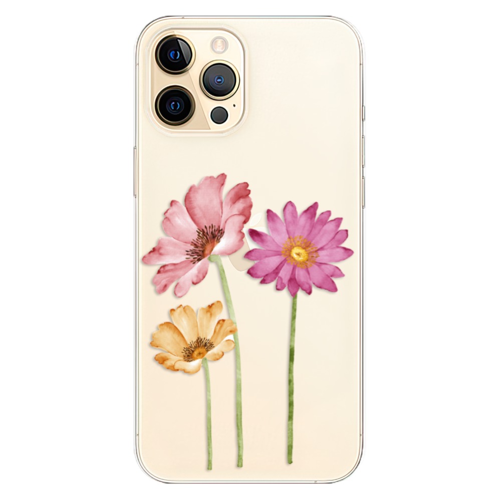 Odolné silikonové pouzdro iSaprio - Three Flowers - iPhone 12 Pro Max