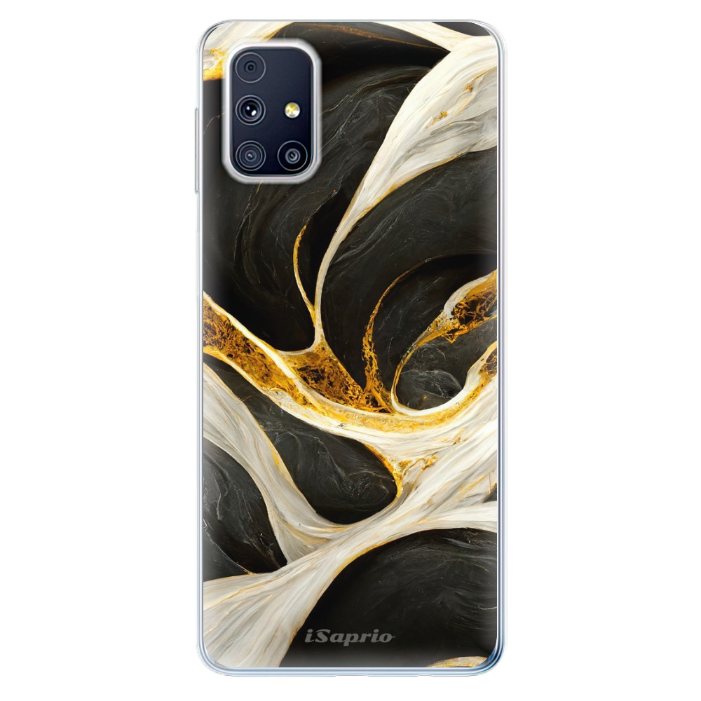 Odolné silikonové pouzdro iSaprio - Black and Gold - Samsung Galaxy M31s