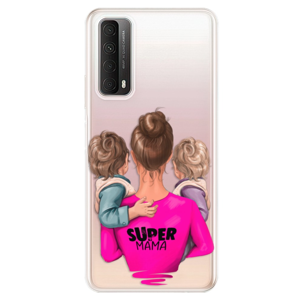 Odolné silikonové pouzdro iSaprio - Super Mama - Two Boys - Huawei P Smart 2021