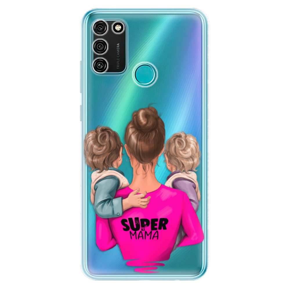 Odolné silikonové pouzdro iSaprio - Super Mama - Two Boys - Honor 9A