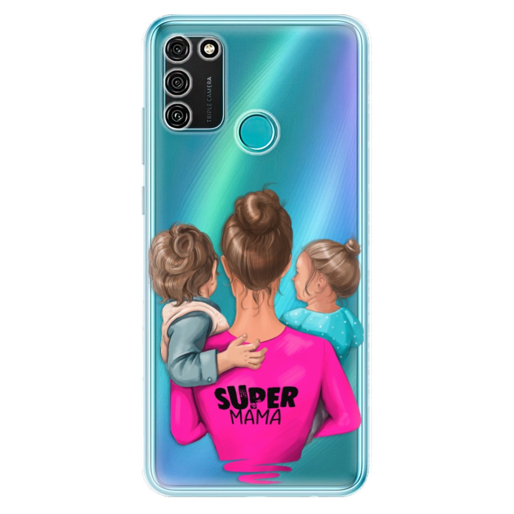 Odolné silikonové pouzdro iSaprio - Super Mama - Boy and Girl - Honor 9A