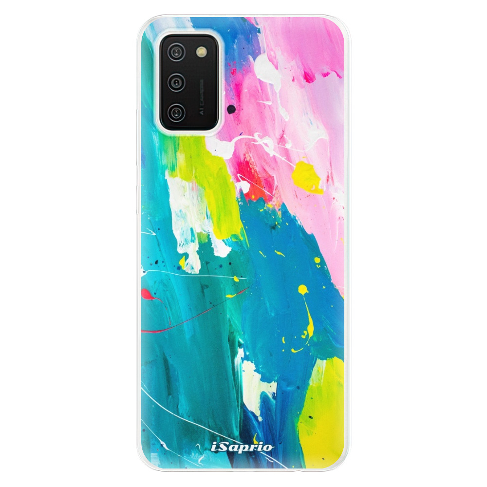 Odolné silikonové pouzdro iSaprio - Abstract Paint 04 - Samsung Galaxy A02s