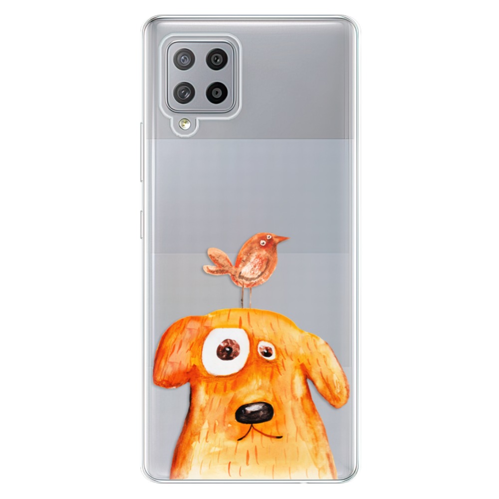 Odolné silikonové pouzdro iSaprio - Dog And Bird - Samsung Galaxy A42