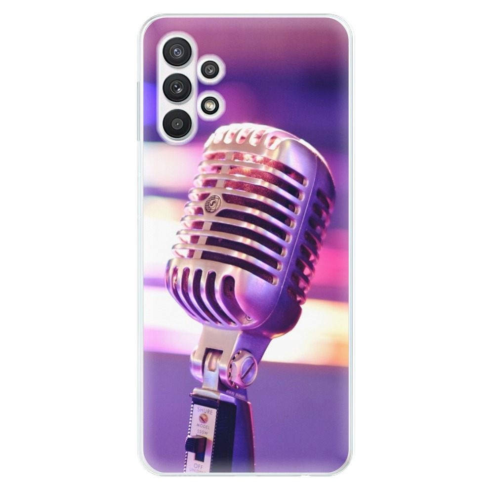 Odolné silikonové pouzdro iSaprio - Vintage Microphone - Samsung Galaxy A32 5G