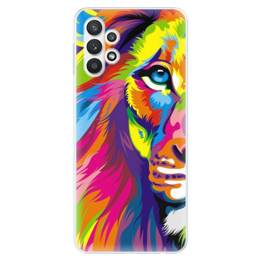 Odolné silikonové pouzdro iSaprio - Rainbow Lion - Samsung Galaxy A32 5G