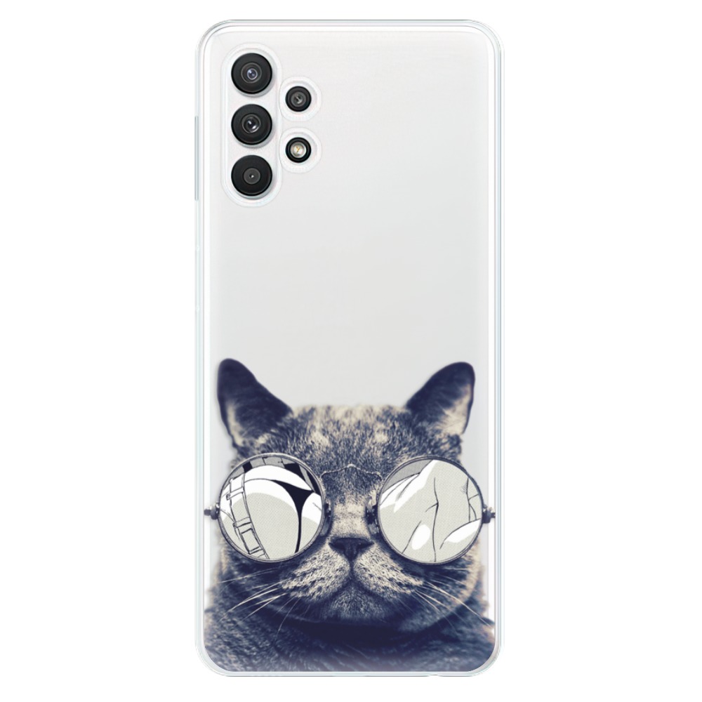 Odolné silikonové pouzdro iSaprio - Crazy Cat 01 - Samsung Galaxy A32 5G
