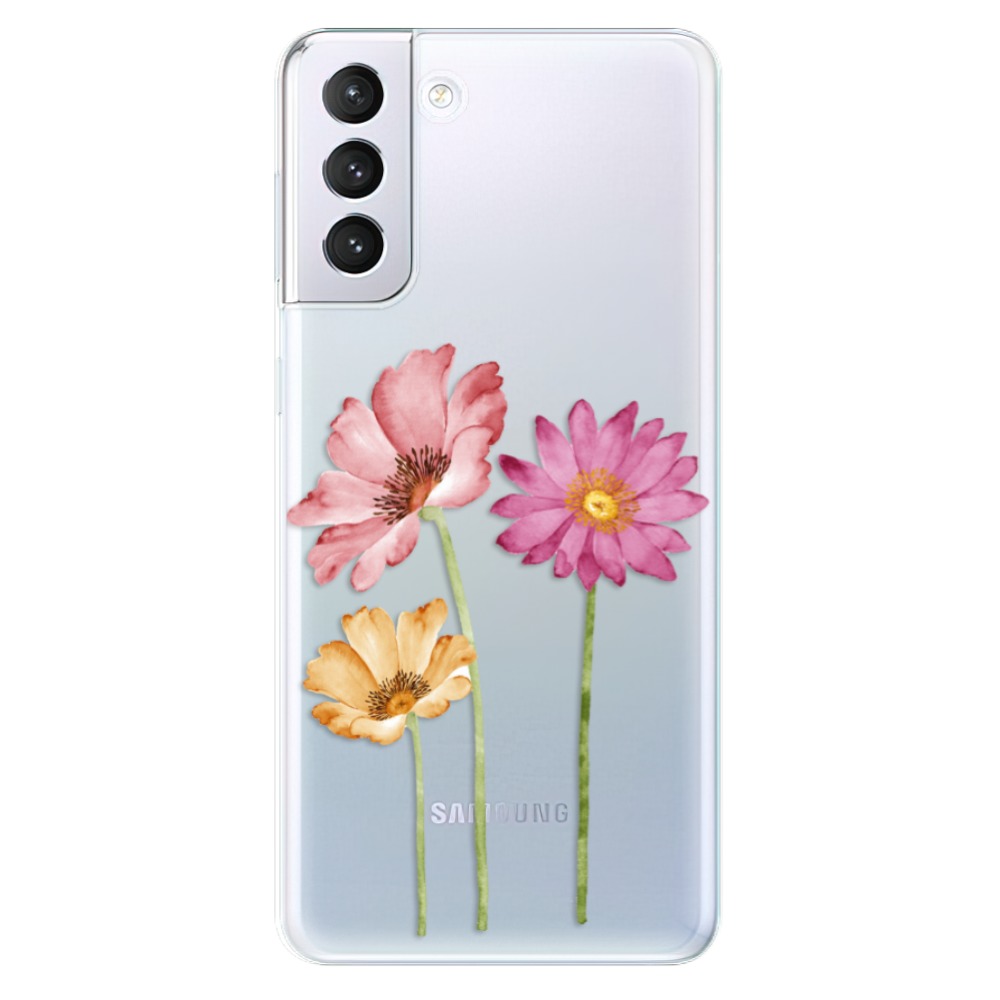 Odolné silikonové pouzdro iSaprio - Three Flowers - Samsung Galaxy S21+