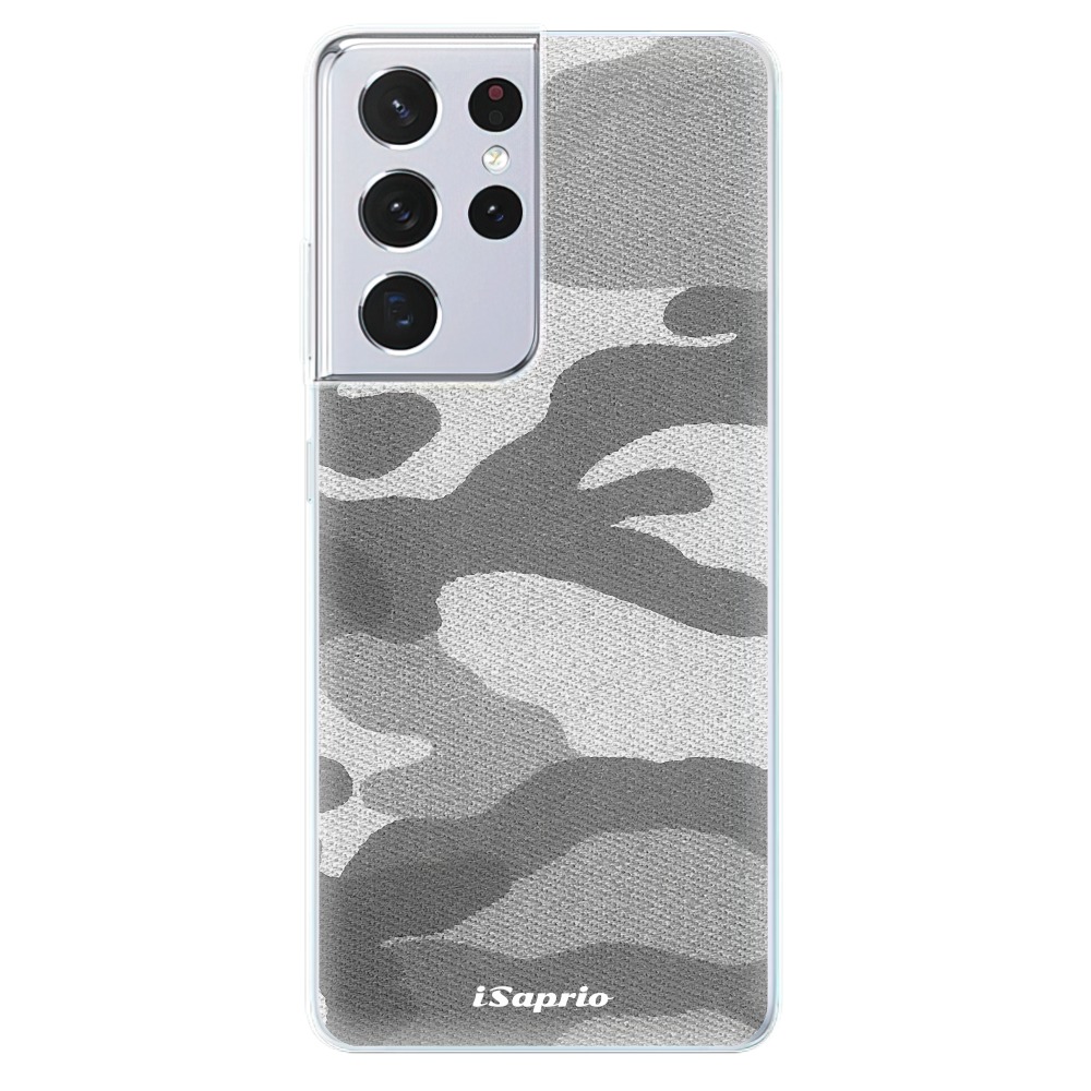 Odolné silikonové pouzdro iSaprio - Gray Camuflage 02 - Samsung Galaxy S21 Ultra