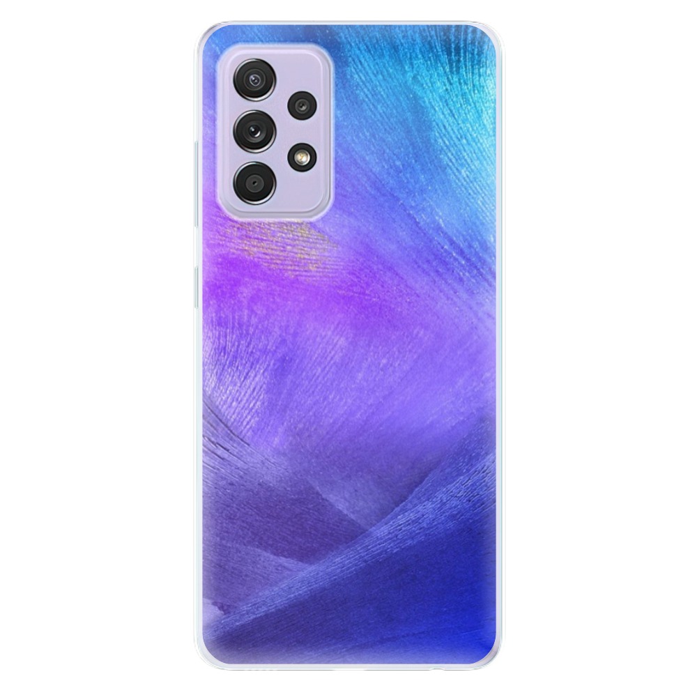 Odolné silikonové pouzdro iSaprio - Purple Feathers - Samsung Galaxy A52/A52 5G